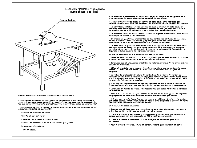 Sierra circular GRAFICOS CAD SEGURIDAD